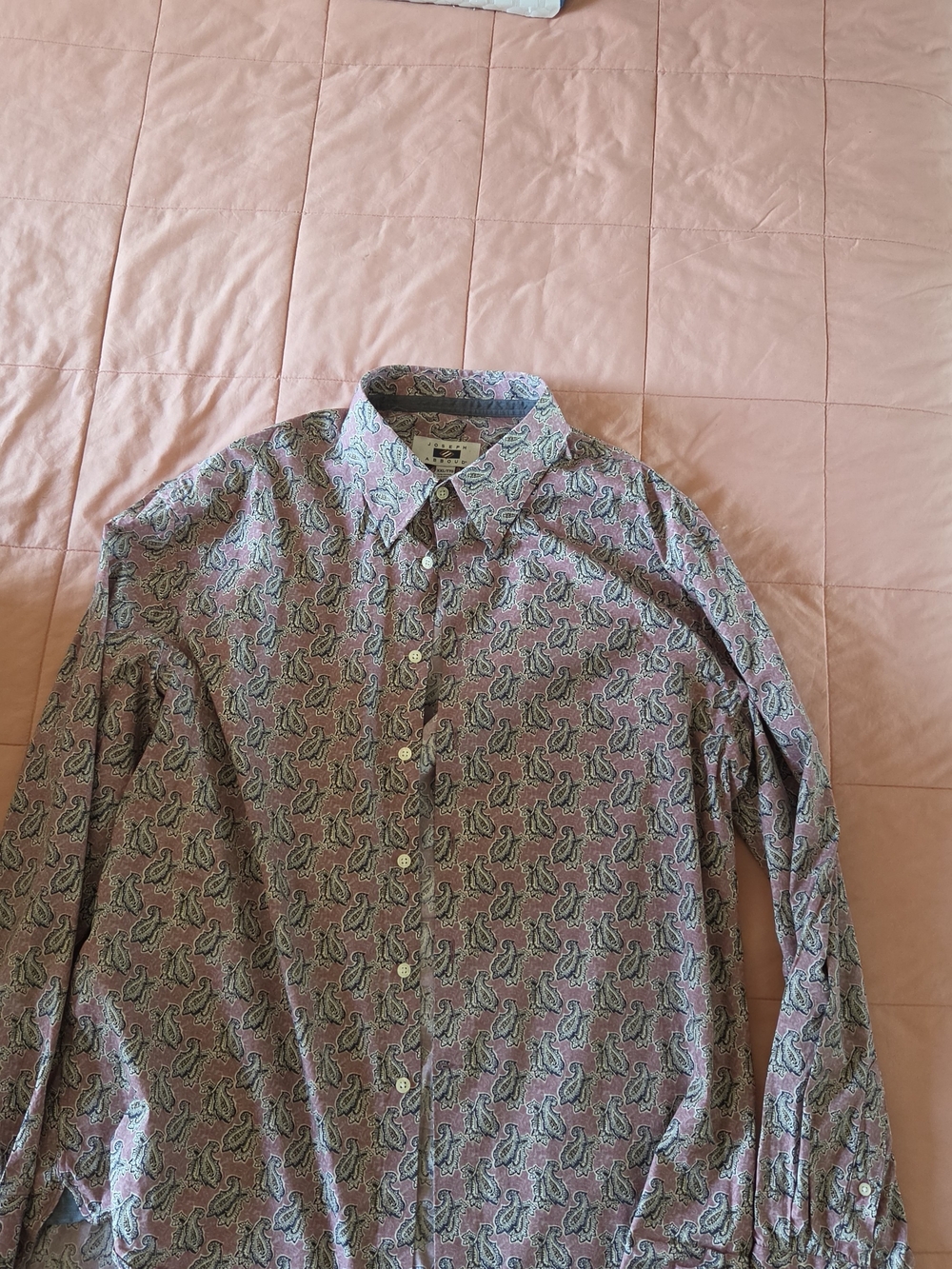 Joseph Abboud Pink Paisley Long-Sleeve Button-Down Shirt